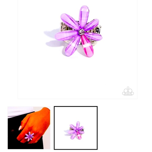 💜🩷💜 “FLORAL FEASIBILITY” PURPLE RING ~ PAPARAZZI❗️ GORGEOUS❗️ 💜🩷💜 - Picture 4 of 4